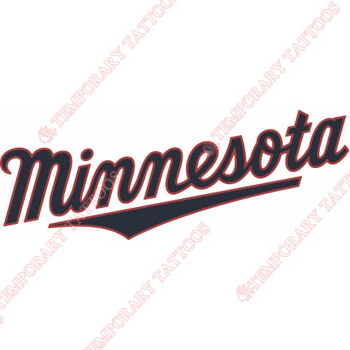 Minnesota Twins Customize Temporary Tattoos Stickers NO.1731